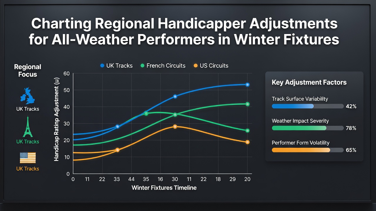 Chart displaying regional handicapper adjustments for all-weather horses in winter fixtures