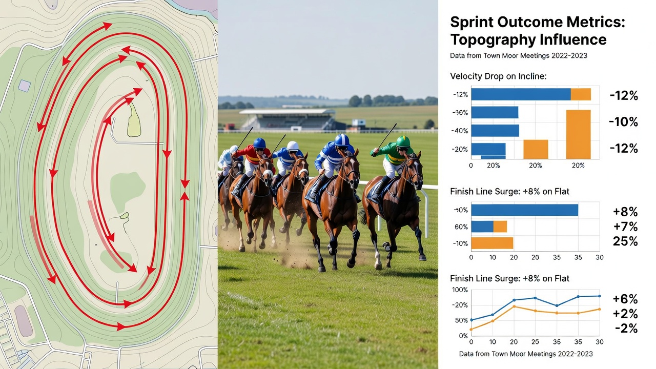 Close-up of the sprint track surface and camber at Doncaster Town Moor during a race meeting