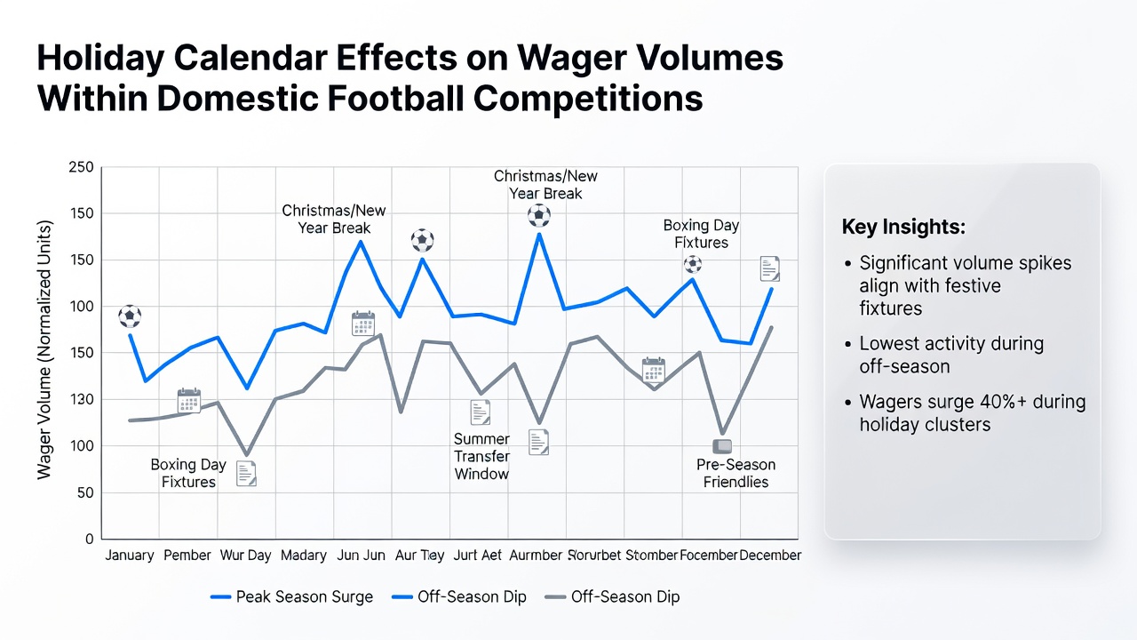 Chart illustrating regional variations in football betting volumes during holidays