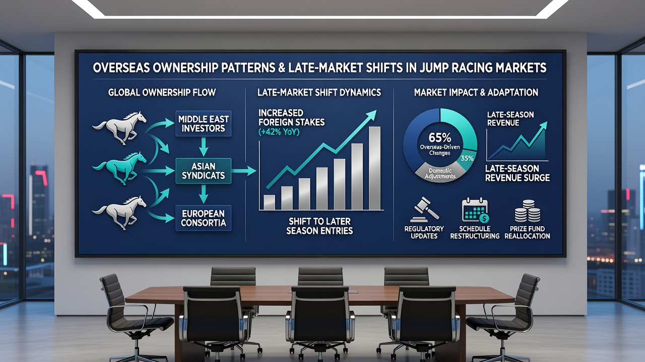 Jump racing trainers discussing ownership changes with international investors at a stable yard