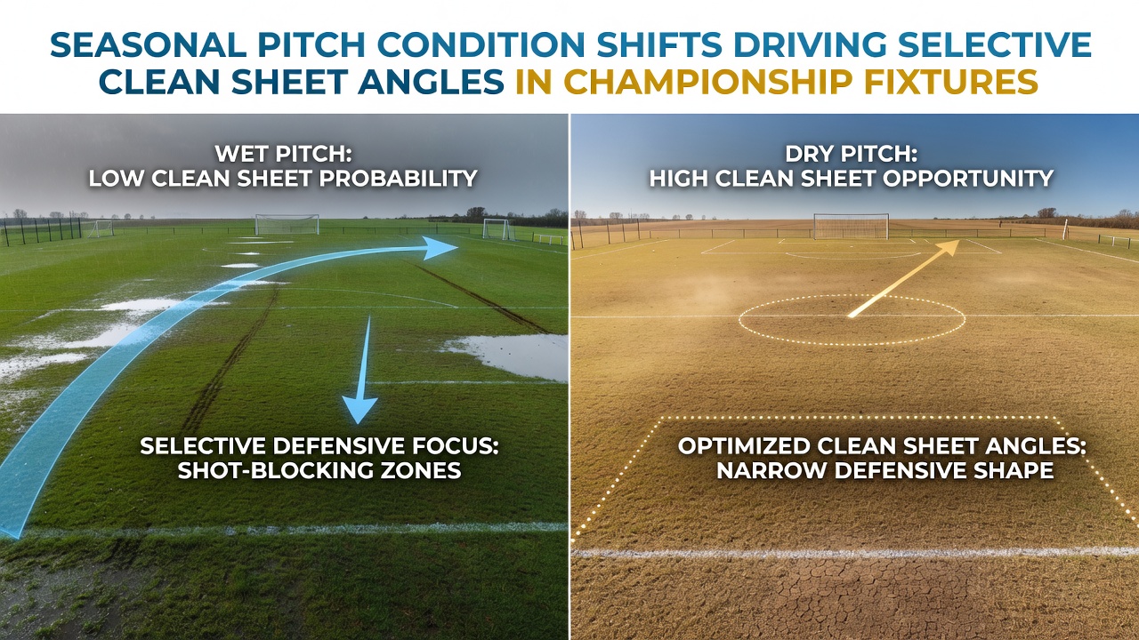 EFL Championship defensive setup during wet weather fixture